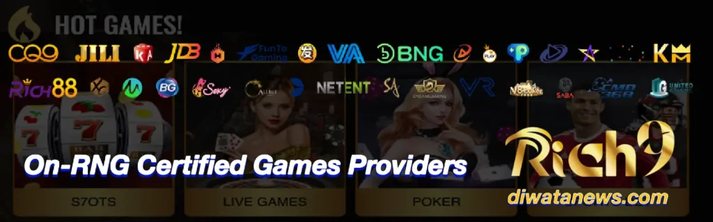 On-RNG Certified Games and Providers